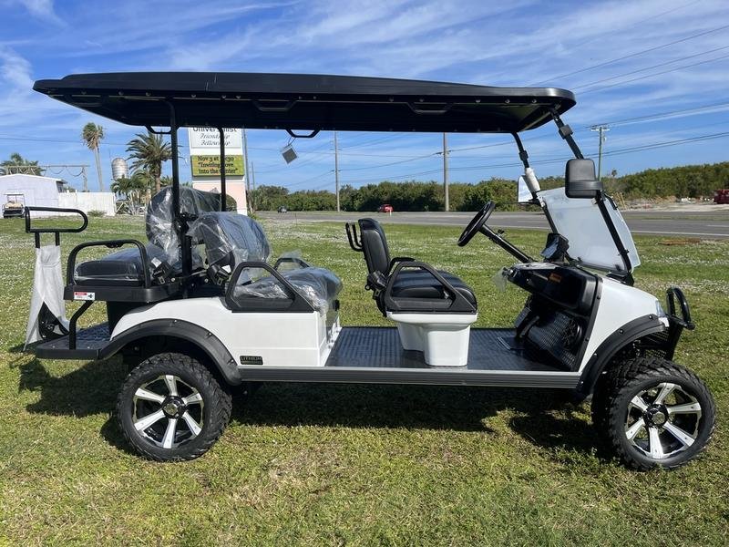2025 Evolution Forester 6 Plus Pearl White | 6-Seater Lifted Golf Cart - Golf Carts Nation | Street-Legal LSV & Custom Carts