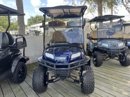 2025 Club Car Onward Lifted 4-Passenger XR Lithium | Metallic Onyx Blue | Extended Range Sale! - Golf Carts Nation | Street-Legal LSV & Custom Carts