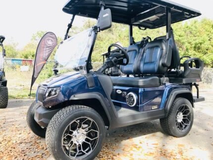 2025 Evolution D5 Ranger 2+2 Plus Mediterranean Blue | Cart with CarPlay - Golf Carts Nation | Street-Legal LSV & Custom Carts