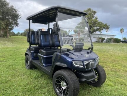 2025 Evolution D5 Ranger 4 Mediterranean Blue | Forward-Facing Cart - Golf Carts Nation | Street-Legal LSV & Custom Carts