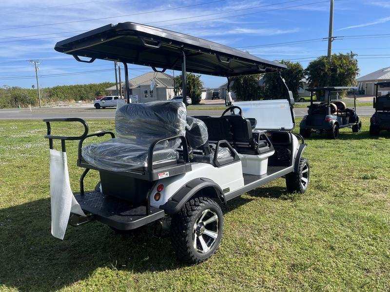 2025 Evolution Forester 6 Plus Pearl White | 6-Seater Lifted Golf Cart - Golf Carts Nation | Street-Legal LSV & Custom Carts - Image 2