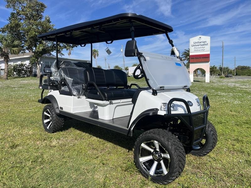 2025 Evolution Forester 6 Plus Pearl White | 6-Seater Lifted Golf Cart - Golf Carts Nation | Street-Legal LSV & Custom Carts - Image 6